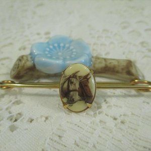 Vintage Horses Bar Brooch